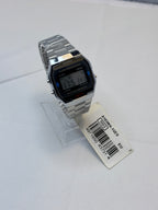 Casio A168W Digital WATCH Alarm Chronograph WR Silver Stainless Steel Bracelet