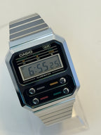 Casio Vintage Digital Stainless Steel A100WE Watch