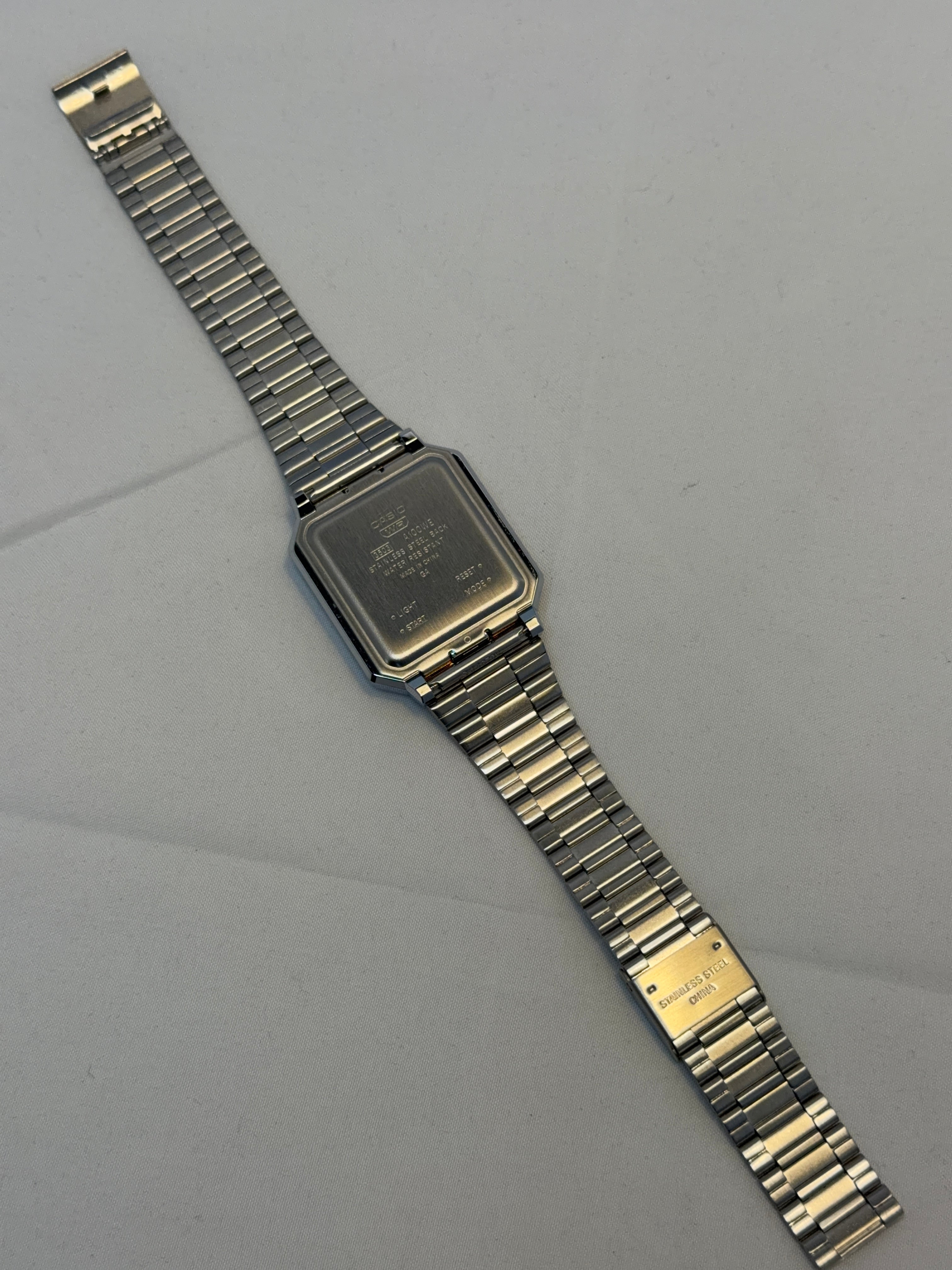 Casio Vintage Digital Stainless Steel A100WE Watch