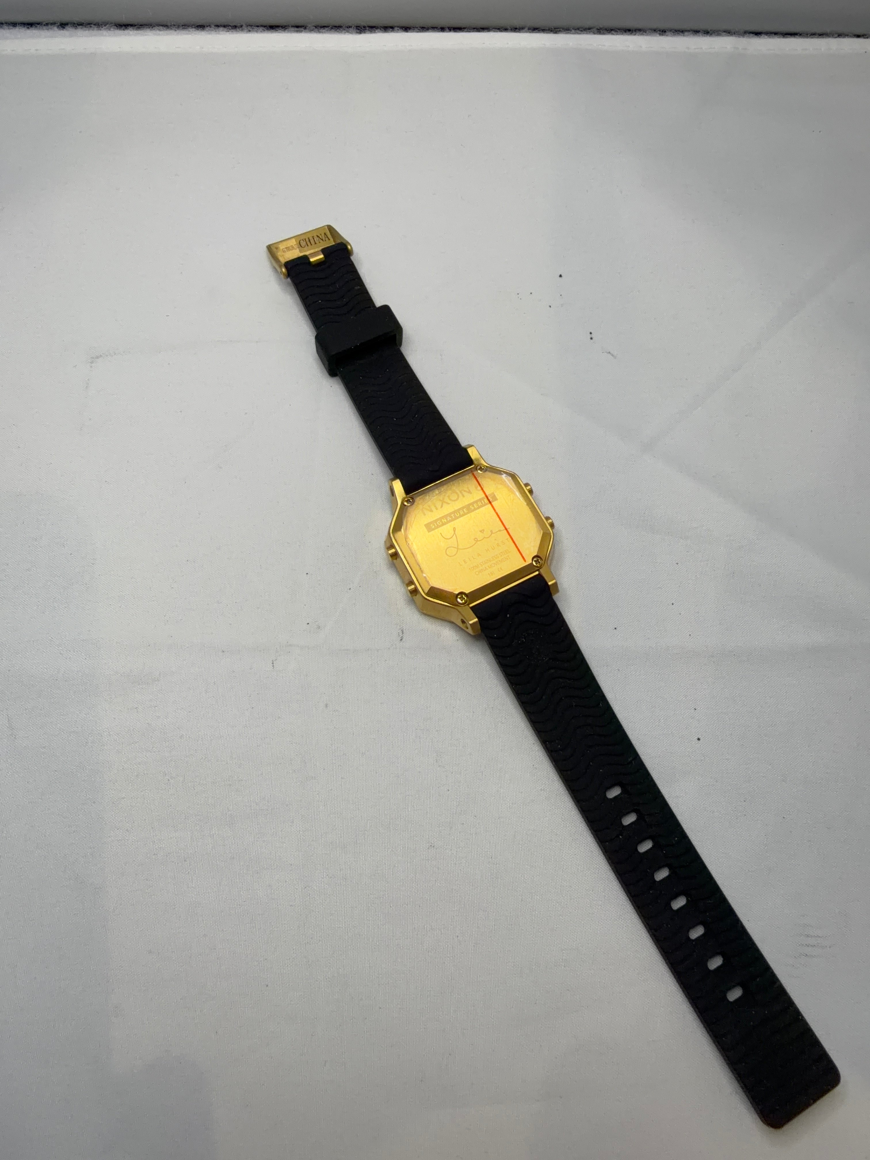 Nixon The Siren Stainless Steel Leila Hurst Signature Series- Gold Toned Watch