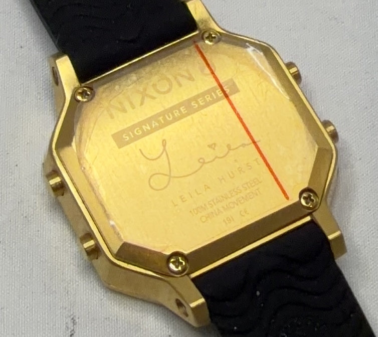 Nixon The Siren Stainless Steel Leila Hurst Signature Series- Gold Toned Watch