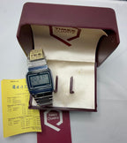 Timex Q quartz digital watch S cell new battery vintage one bar FULL SET