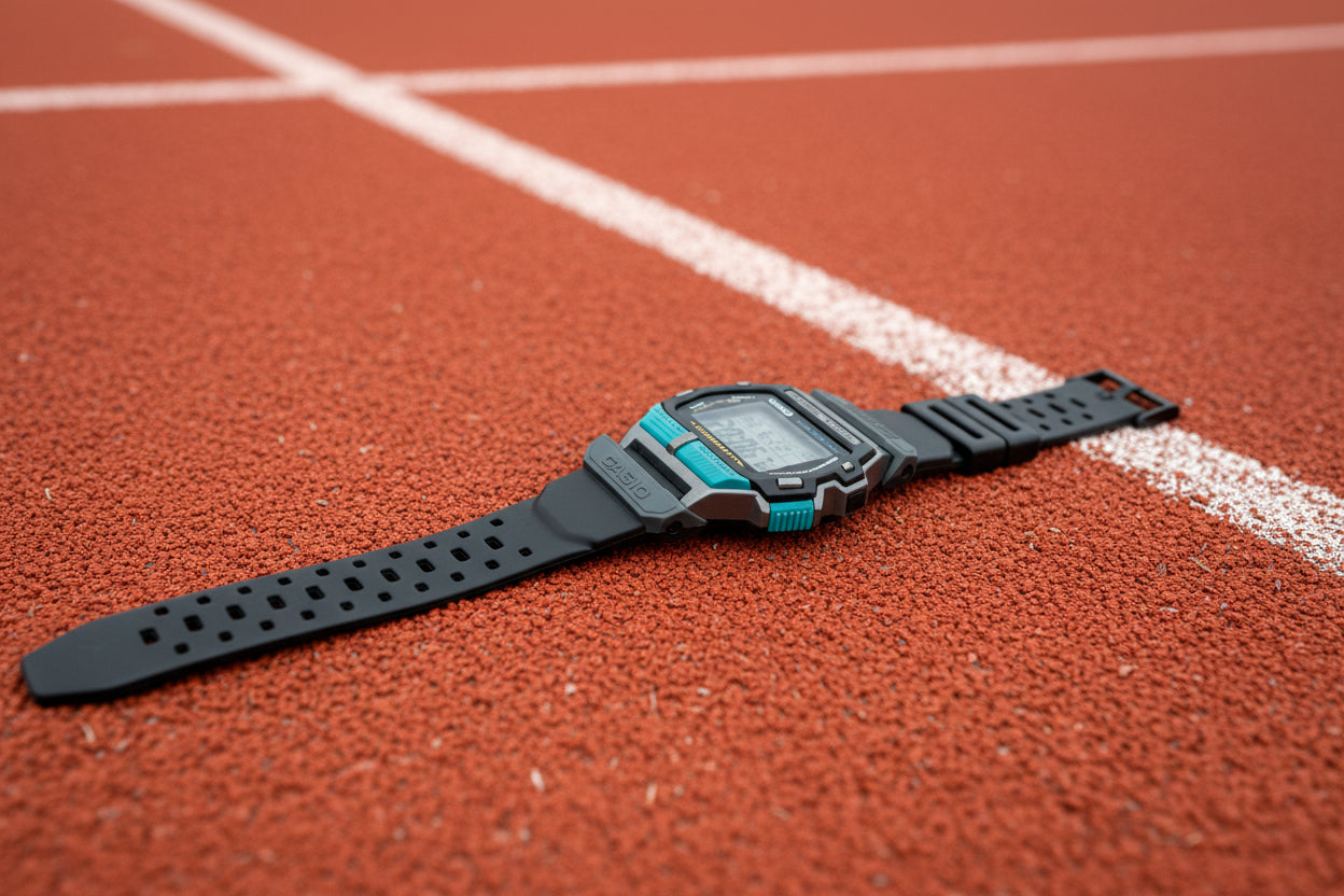 Casio JC-30 "Running Man" watch from 1990