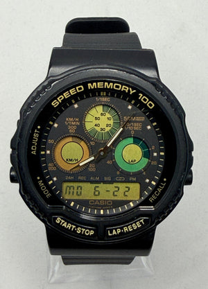 Casio AW-20 ana-digi watch from 1989 "Speed Memory 100" Japan