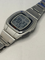 Casio W-E10 vintage, sporty digital wristwatch released late 1990s.