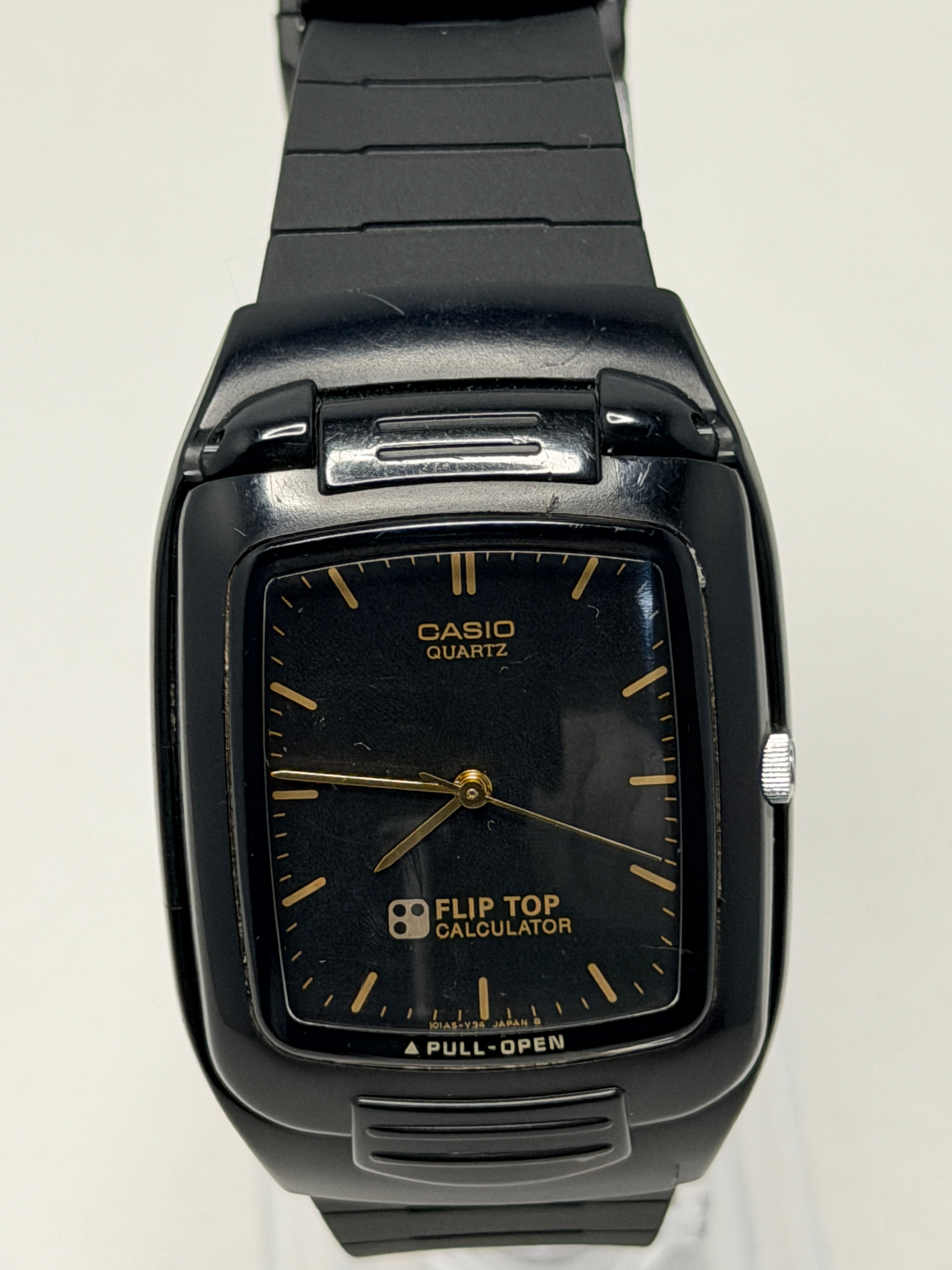 Casio FTP-10 vintage "Flip-Top" calculator watch released in 1992