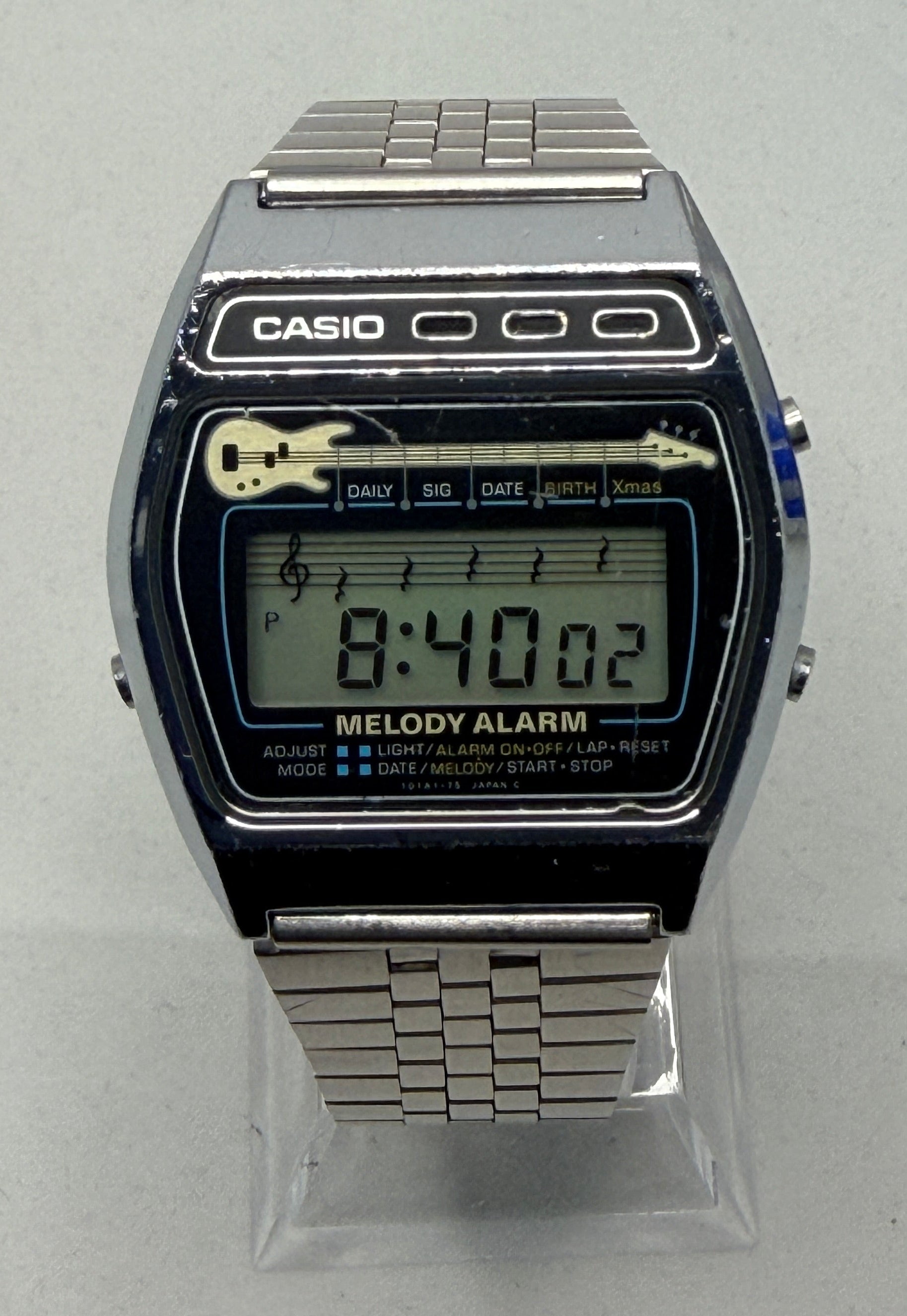 Casio M-321 highly collectible "Melody Alarm" watch from 1980