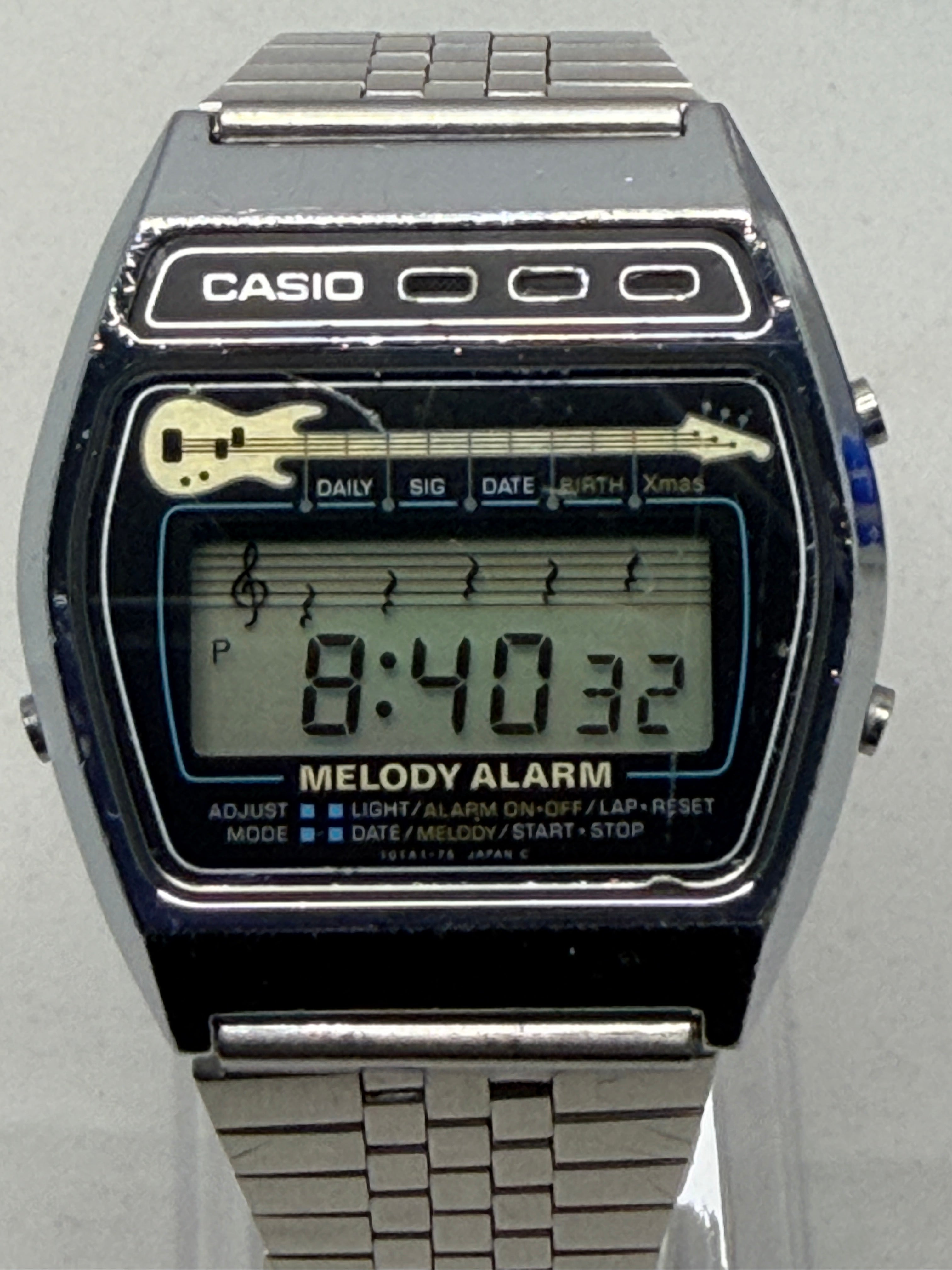 Casio M-321 highly collectible "Melody Alarm" watch from 1980