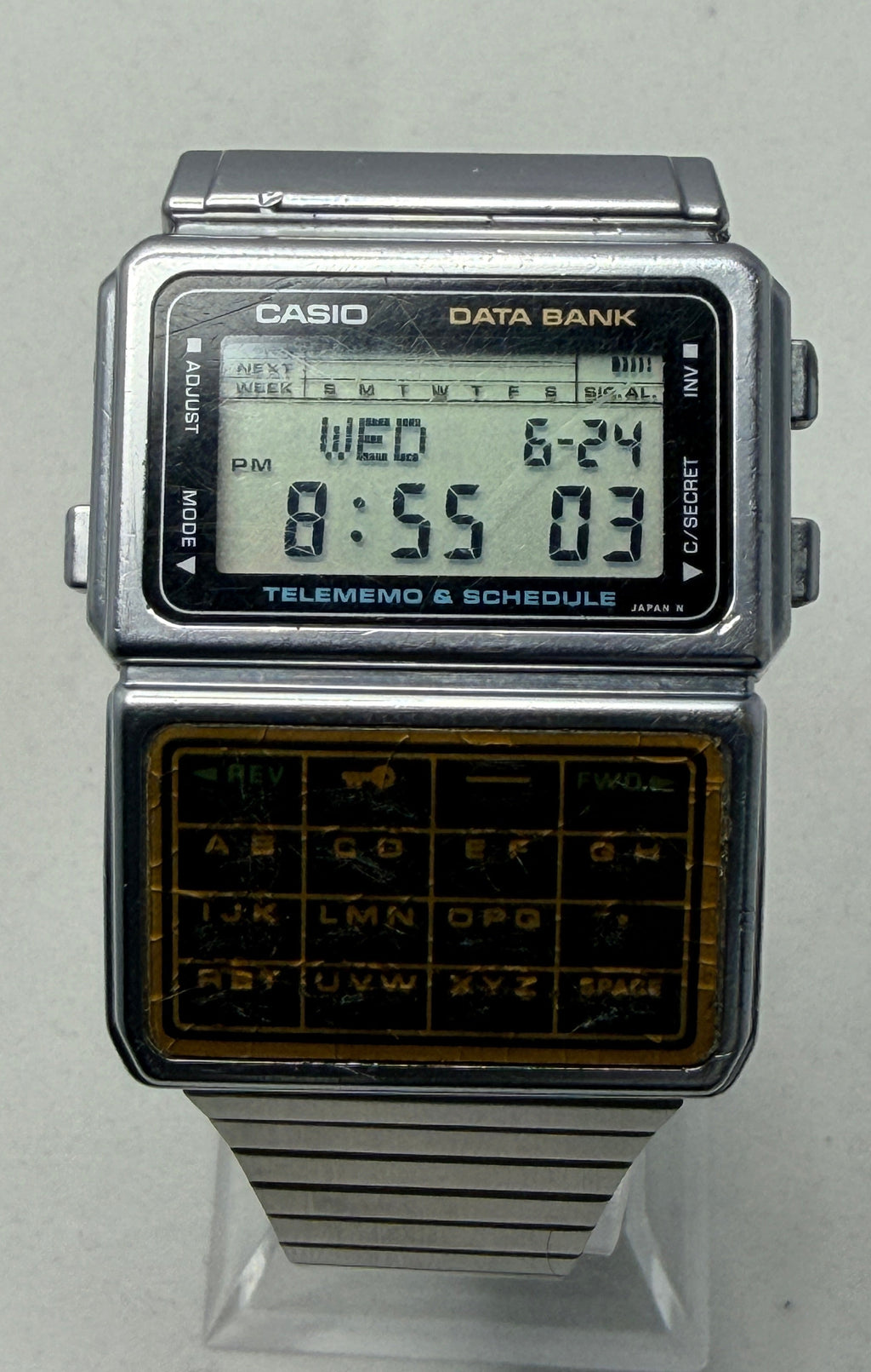 The Casio DBC-600 iconic vintage watch made in 1985 in Japan.