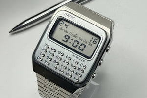 Seiko C153-5007 the 1st calculator watch Japan 1977
