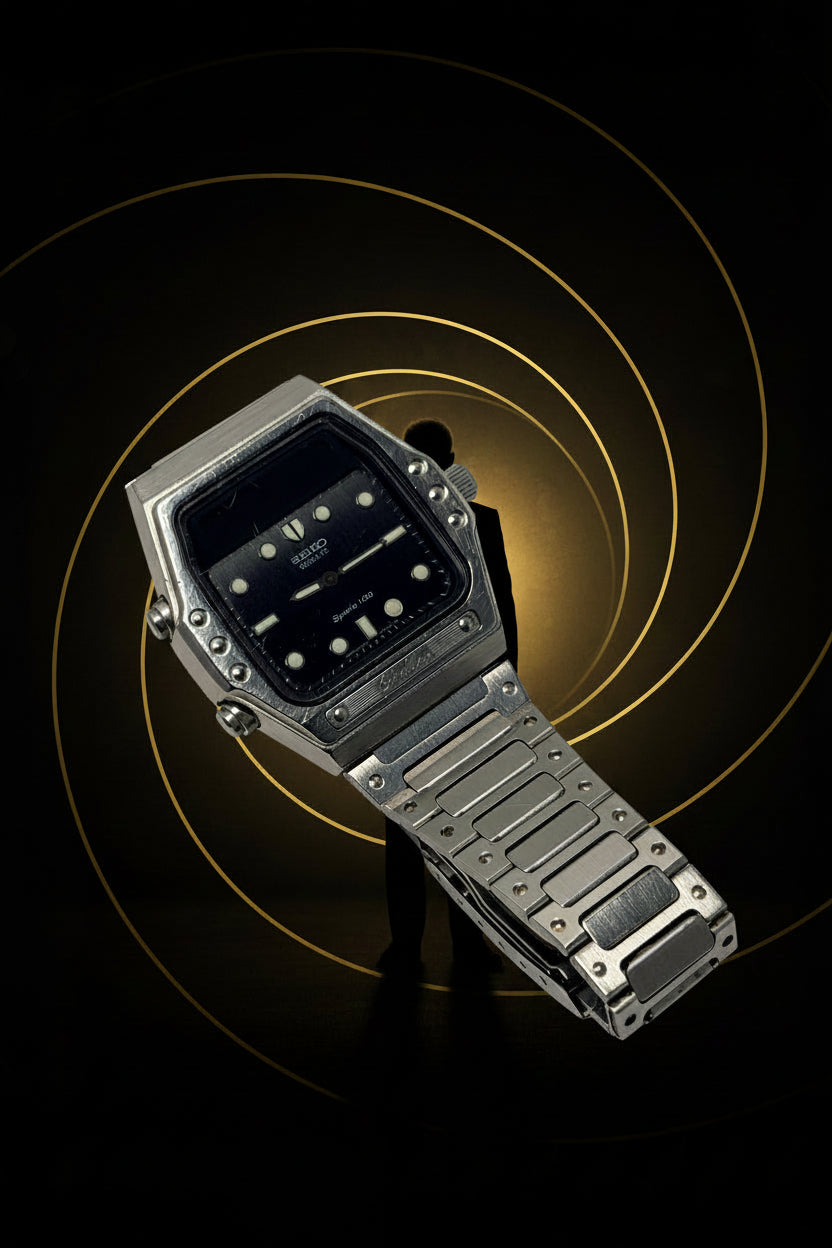 Seiko H357-5140 rare "Ana-Digi" quartz watch made in 1981 James Bond 007