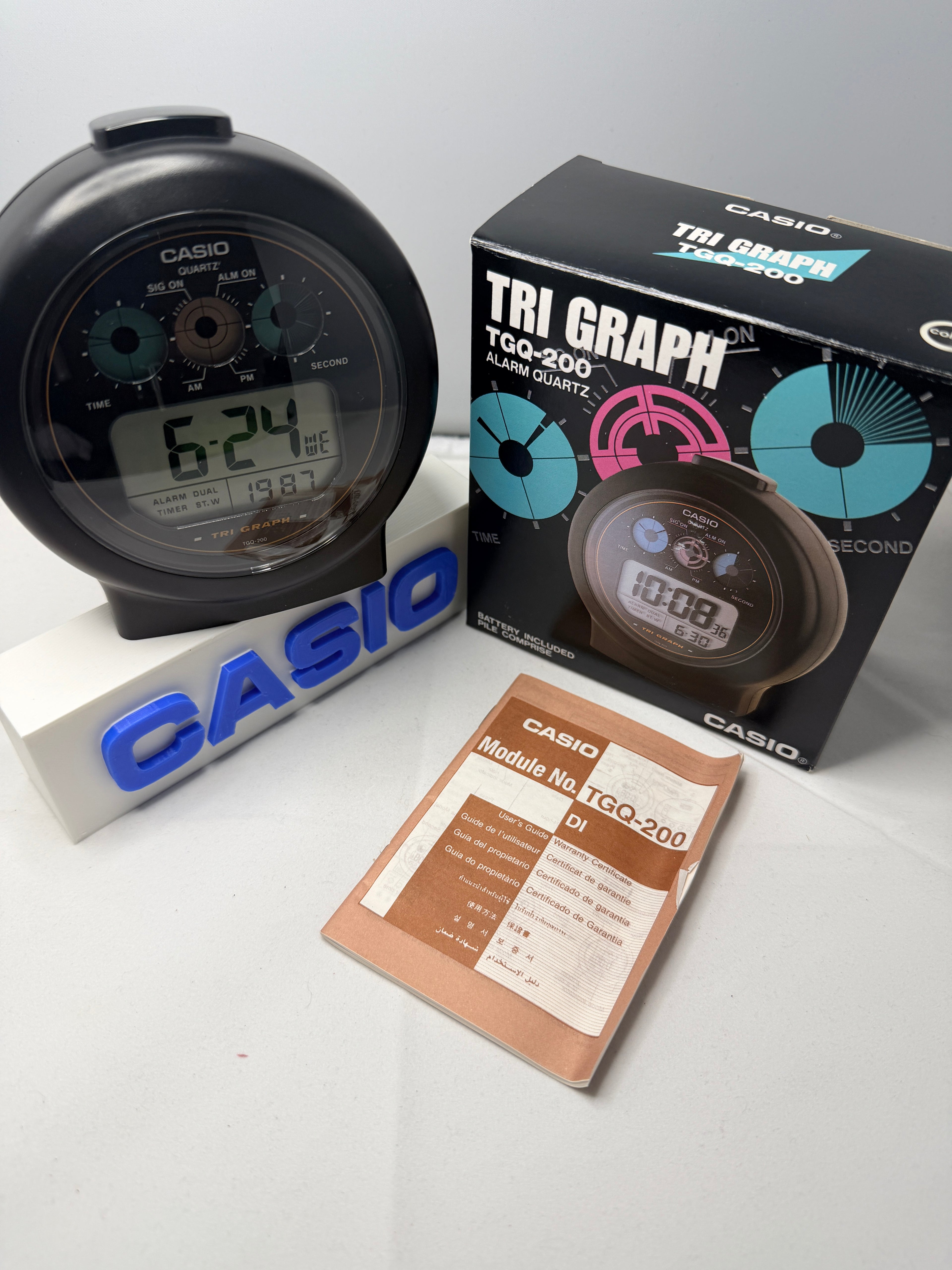 Casio TGQ-200 Tri-Graph Alarm Clock  A piece of history, A collectors Holy GRAIL