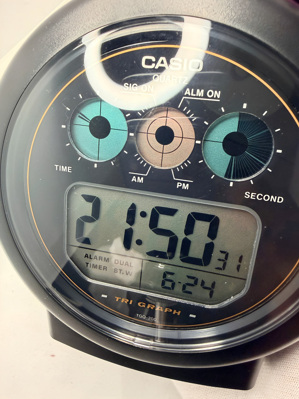 Casio TRI GRAPH Watch and Clock TGW-10 and TGQ-200 Bundle Set
