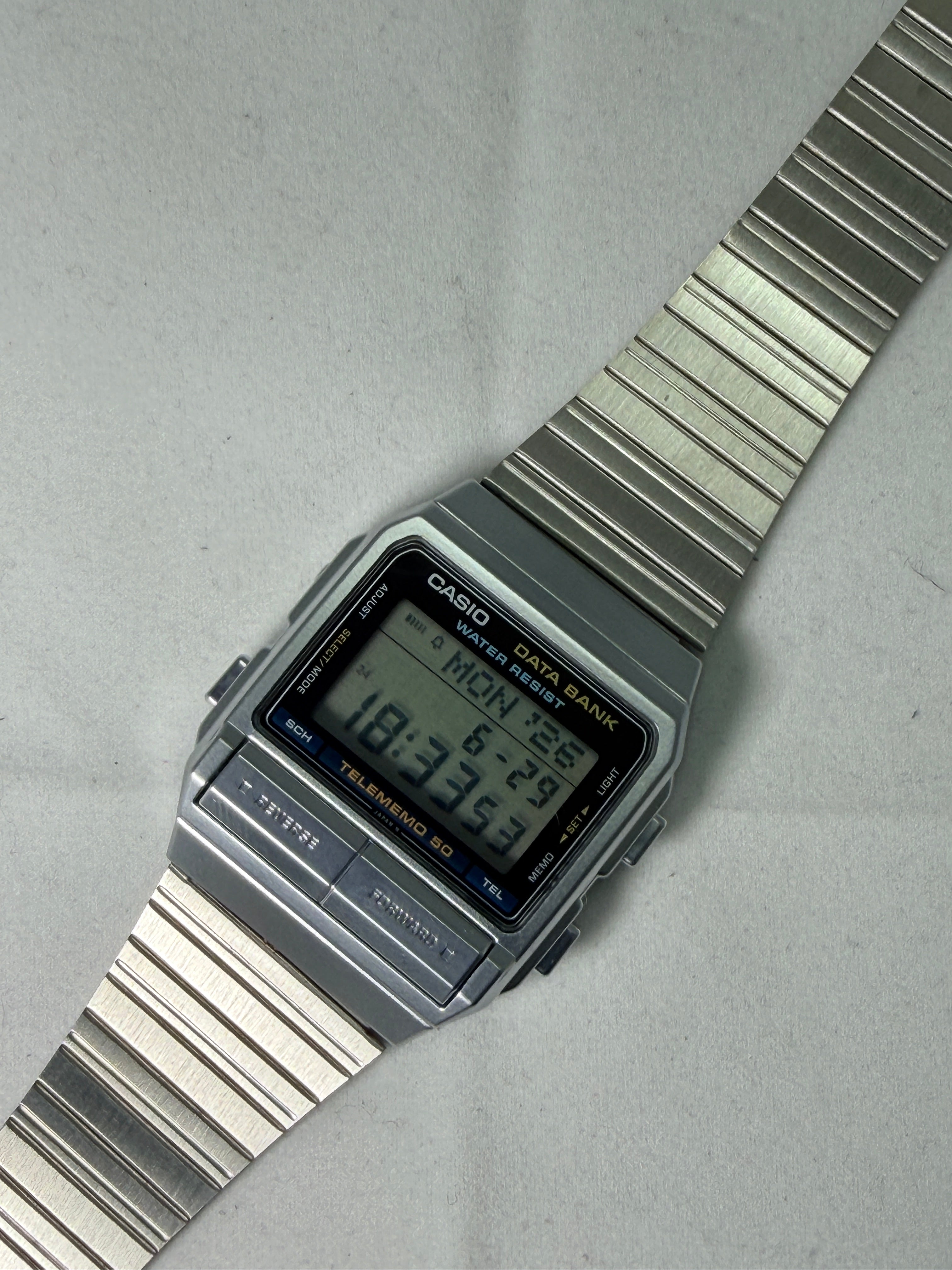 Casio DB-520 databank watch first introduced in 1985 Japan made
