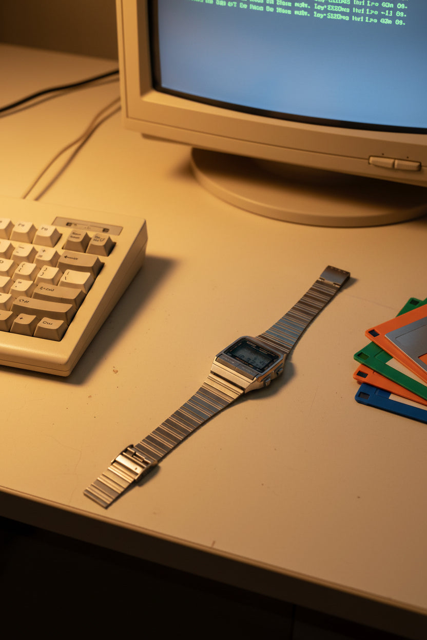 Casio DB-520 databank watch first introduced in 1985 Japan made