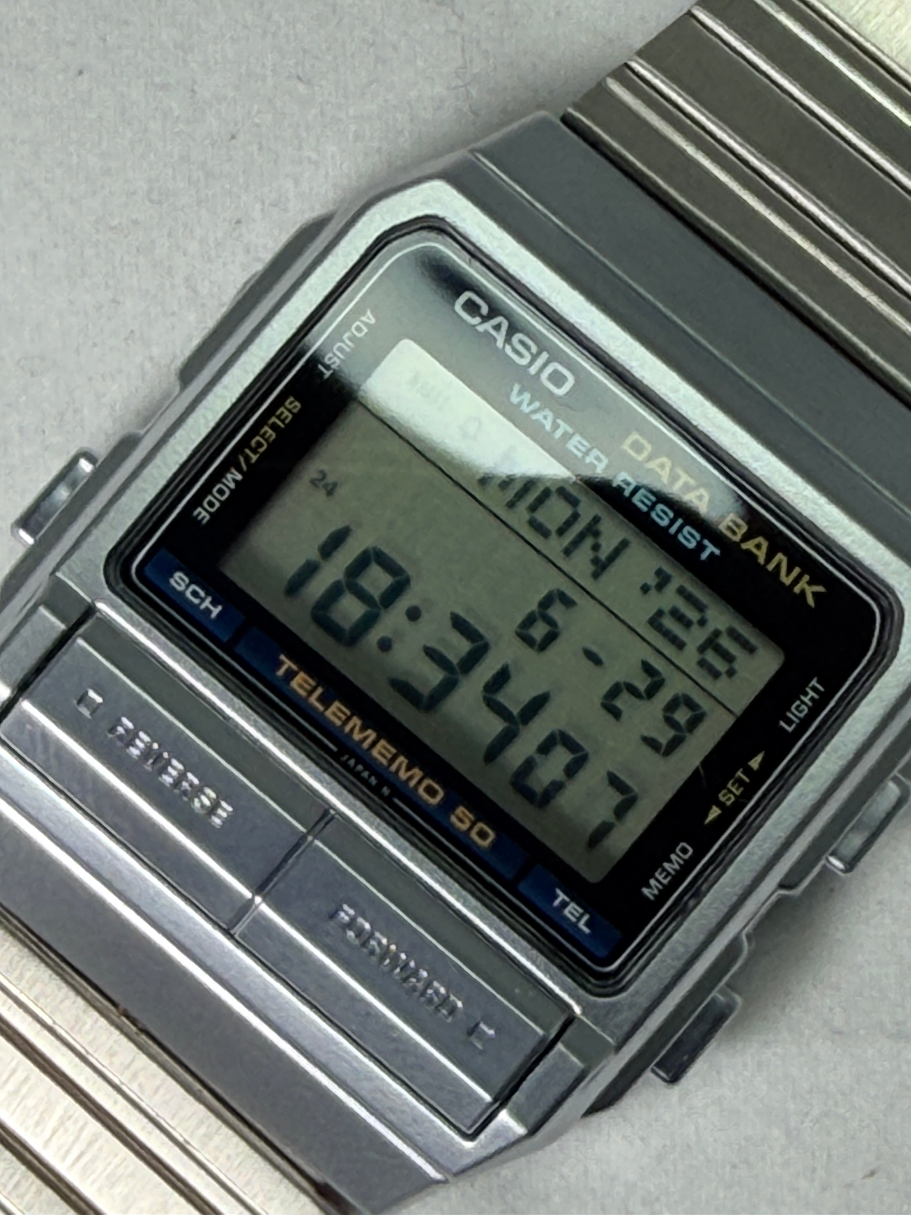 Casio DB-520 databank watch first introduced in 1985 Japan made