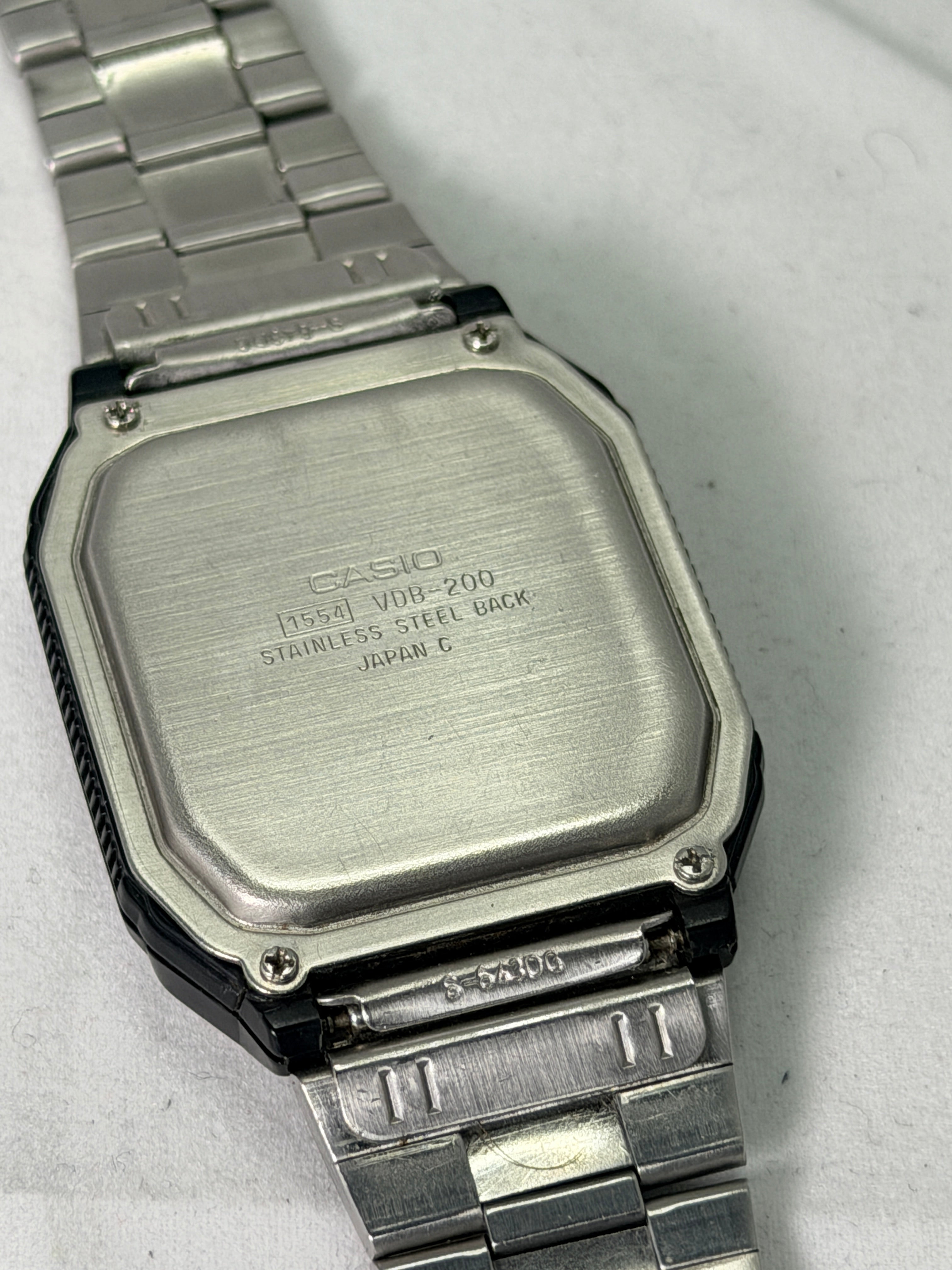 Casio VDB-200 digital touchscreen "Data Bank" watch from 1996 Japan