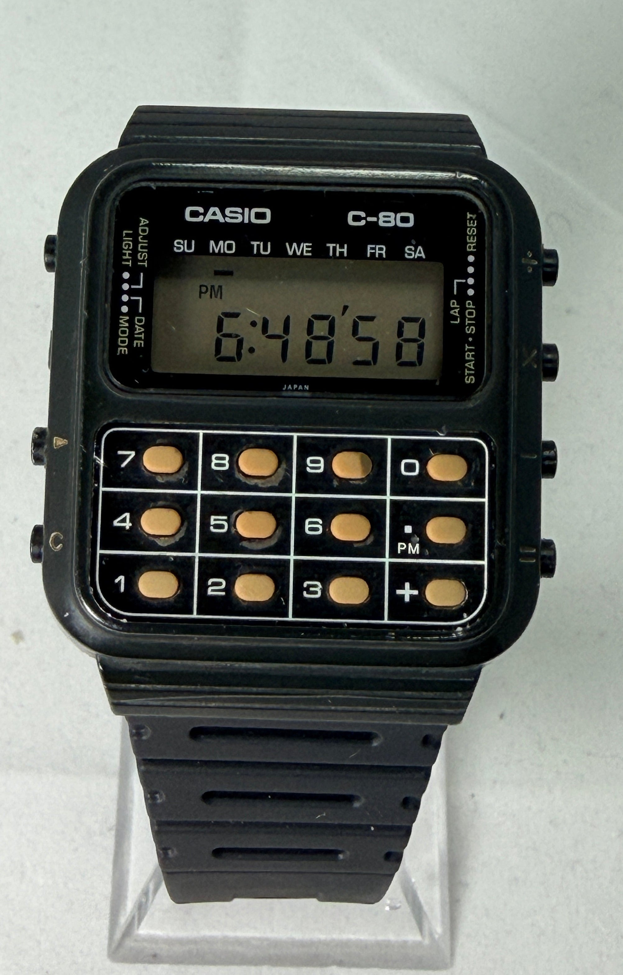 Casio C-80 Iconic 1st Calculator Watch made in 1980 Japan