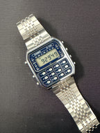 Casio C-701 Blue Calculator Watch from 1980 Japan