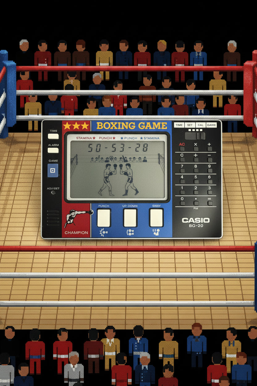 Casio BG-20 BOXING GAME rare calculator 1981 Japan full set