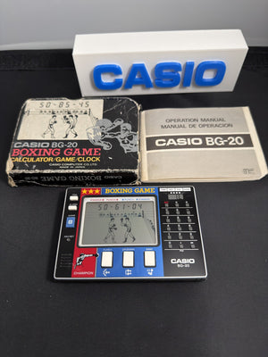 Casio BG-20 BOXING GAME rare calculator 1981 Japan full set