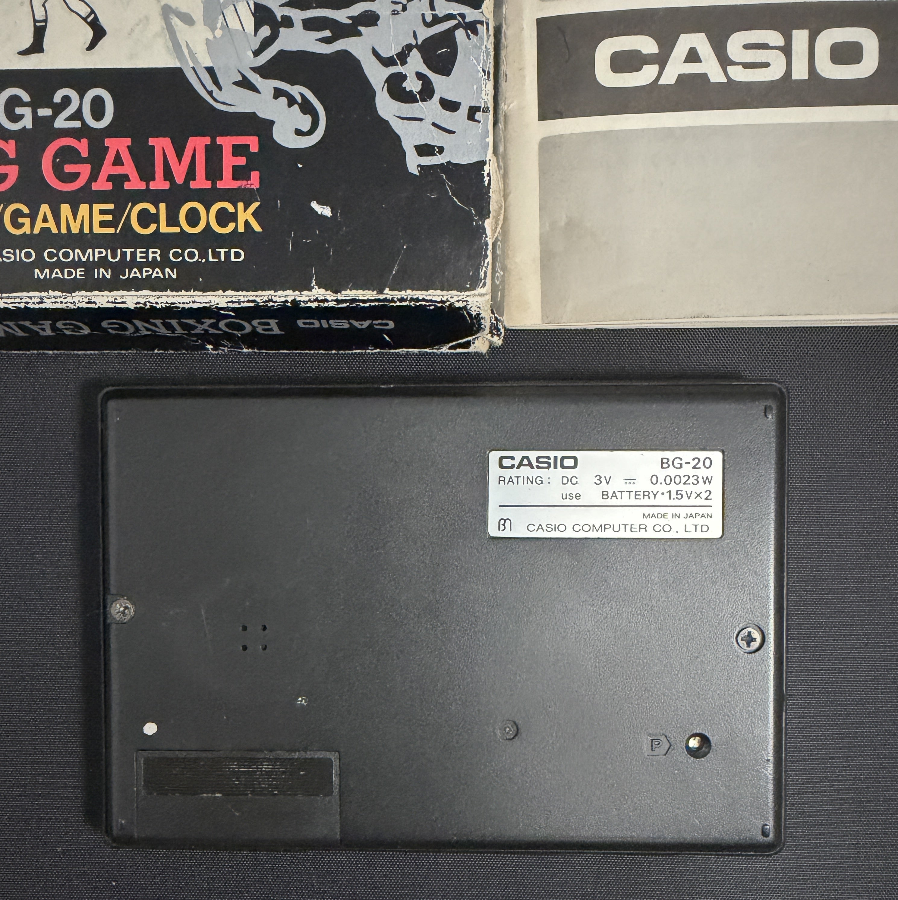Casio BG-20 BOXING GAME rare calculator 1981 Japan full set