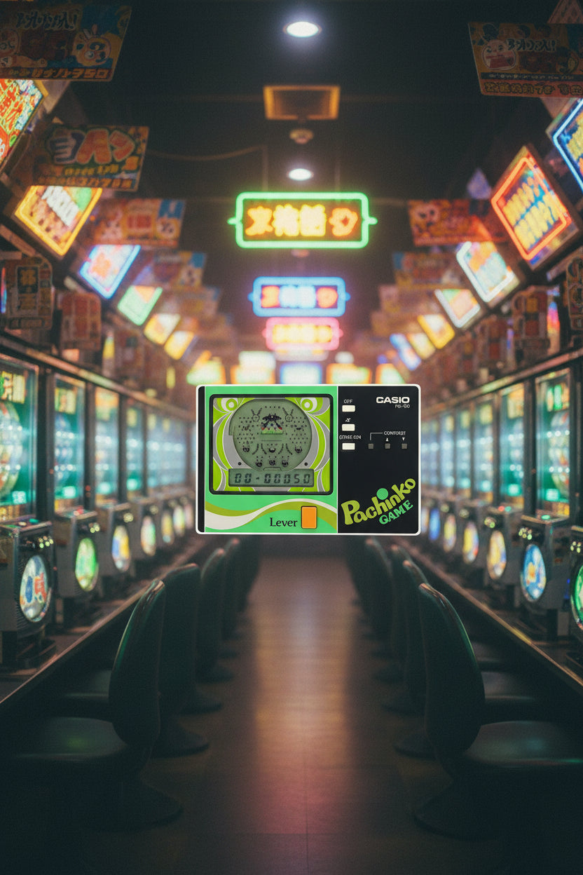 Casio Pachinko Game PG-100 released by Casio in 1983 Japan.