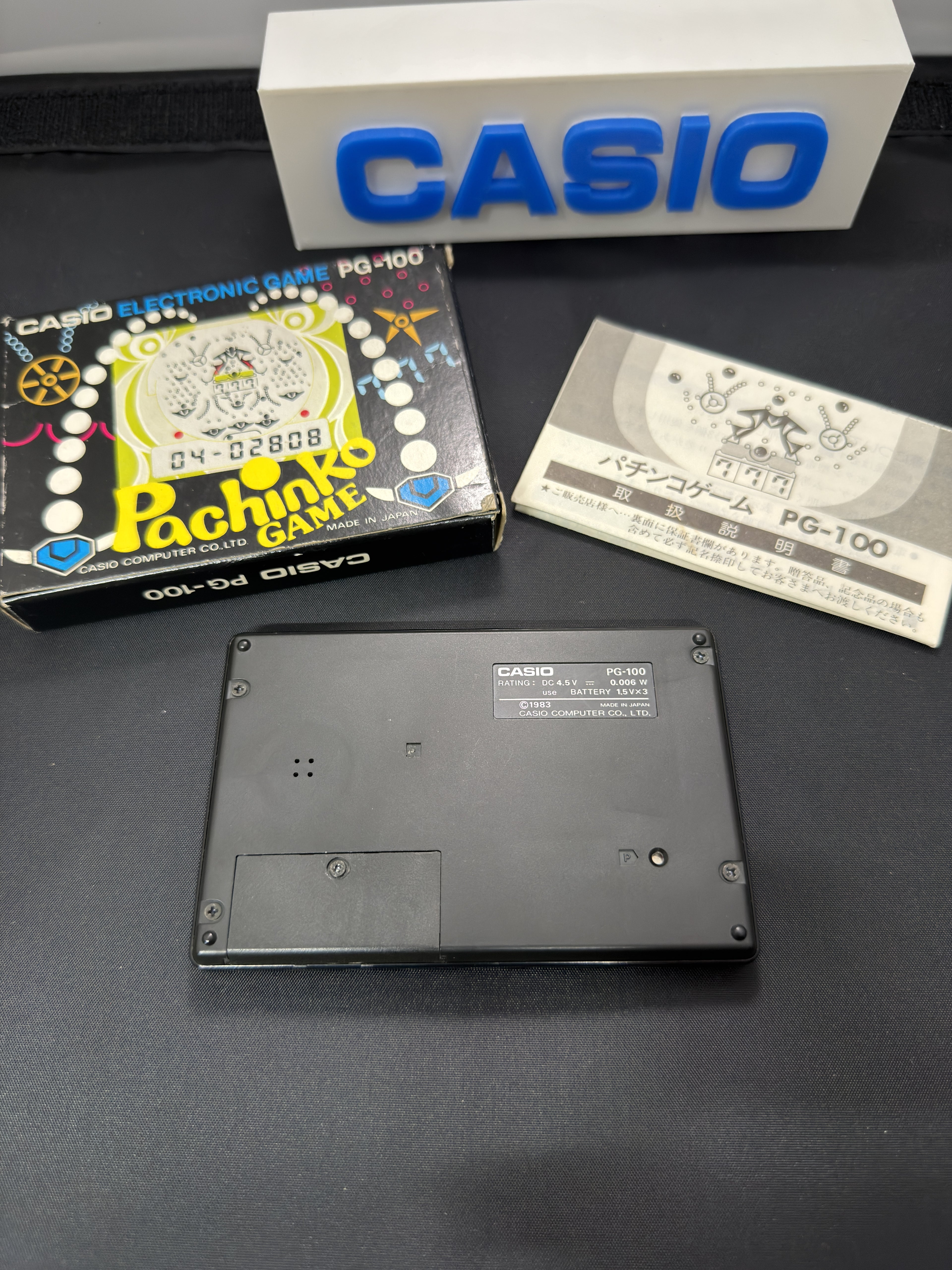 Casio Pachinko Game PG-100 released by Casio in 1983 Japan.