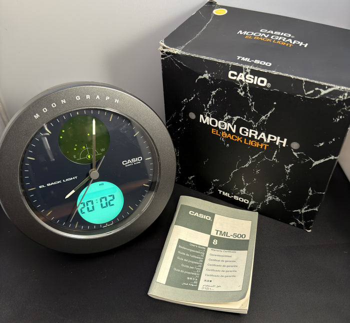 Casio TML-500 MOON GRAPH Alarm Clock A piece of history from 1985 Japan