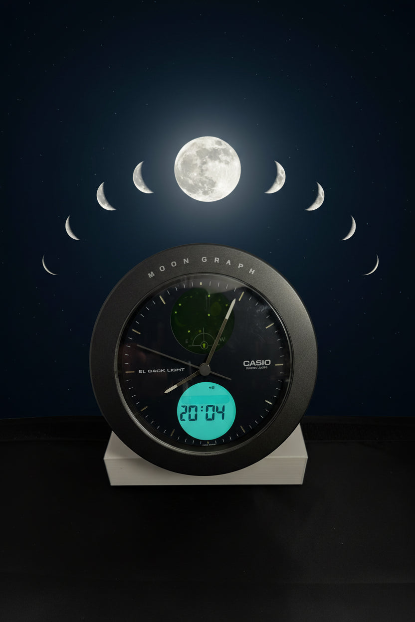 Casio TML-500 MOON GRAPH Alarm Clock A piece of history from 1985 Japan