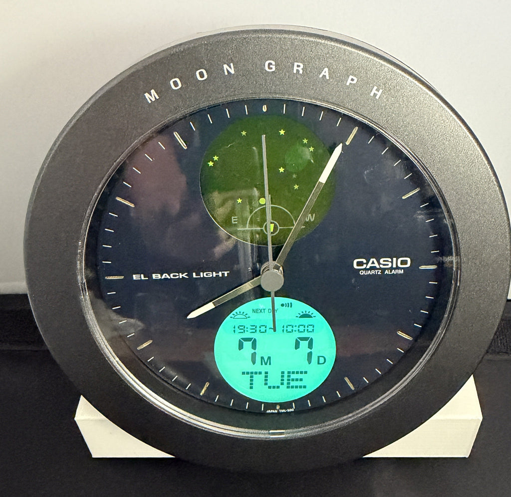 Casio TML-500 MOON GRAPH Alarm Clock A piece of history from 1985 Japan