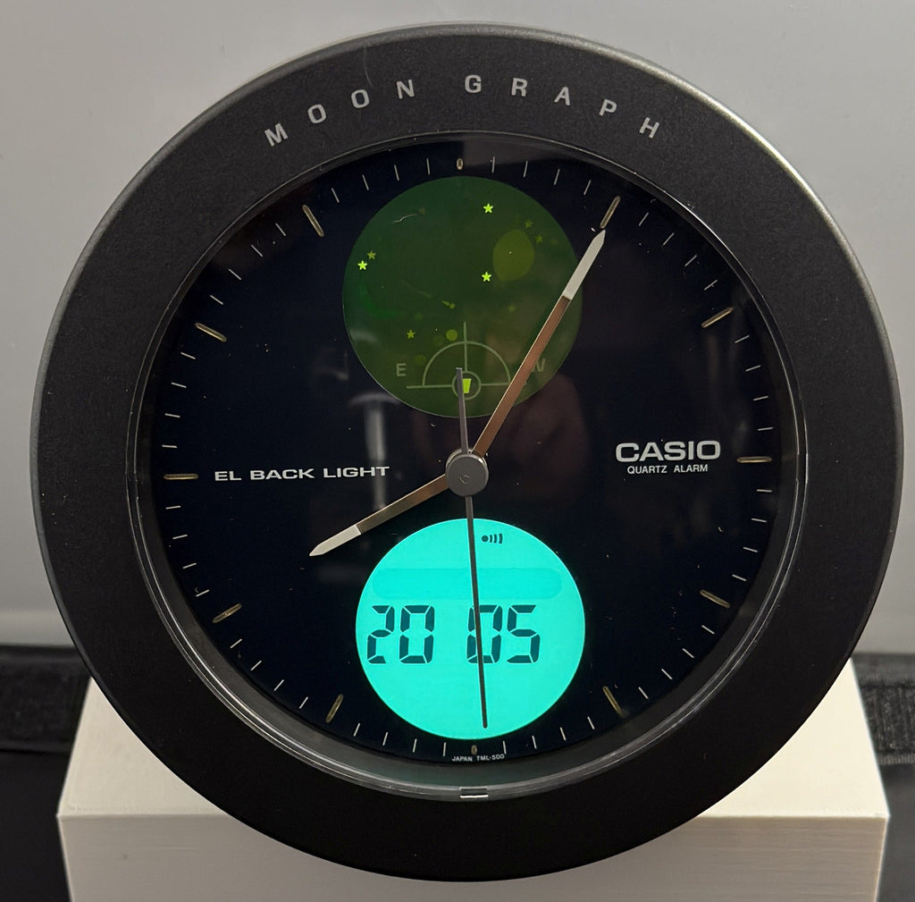 Casio TML-500 MOON GRAPH Alarm Clock A piece of history from 1985 Japan