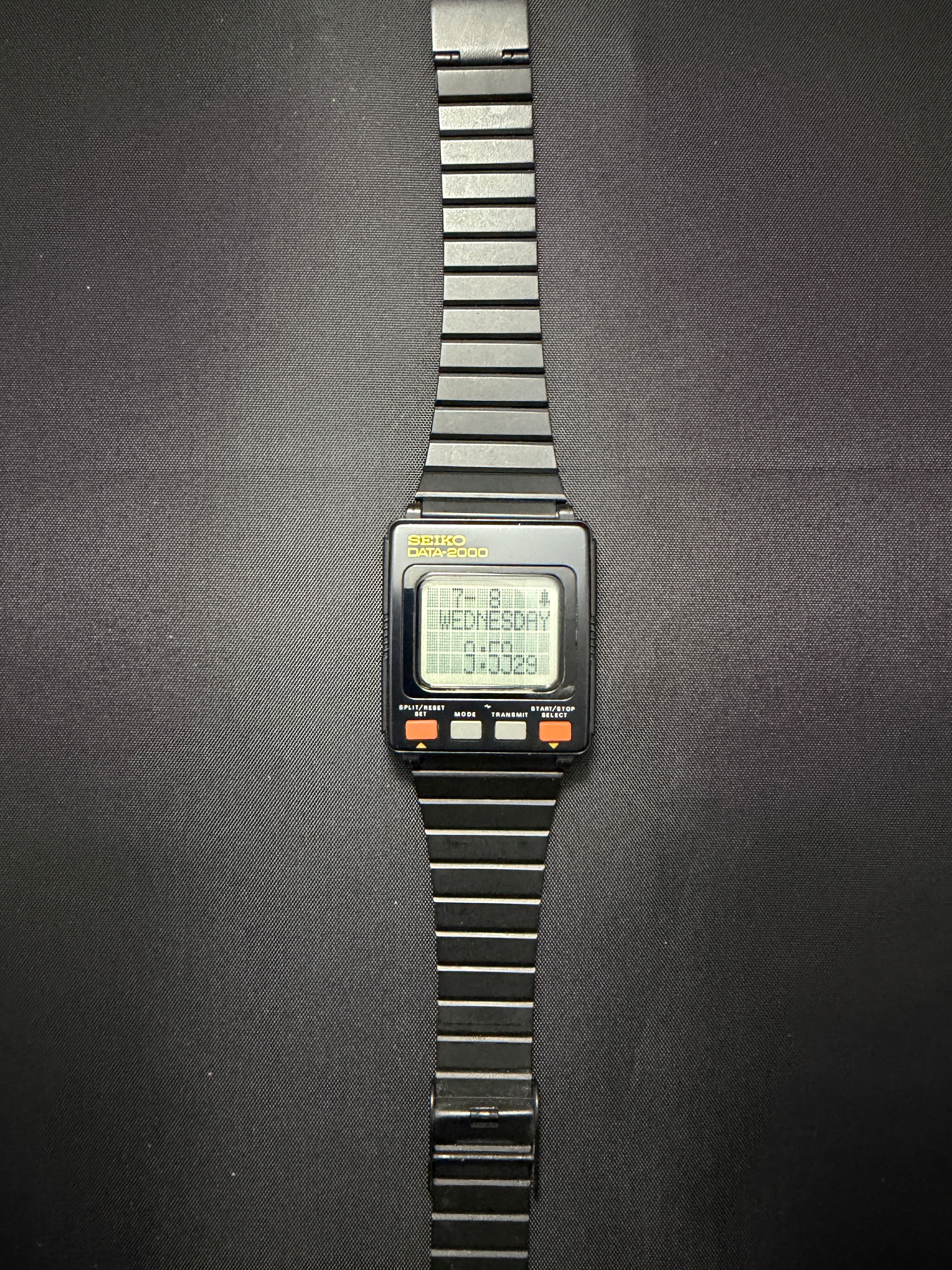 Seiko Data 2000 is a pioneering 1983 "smartwatch" digital databank UW01-0020