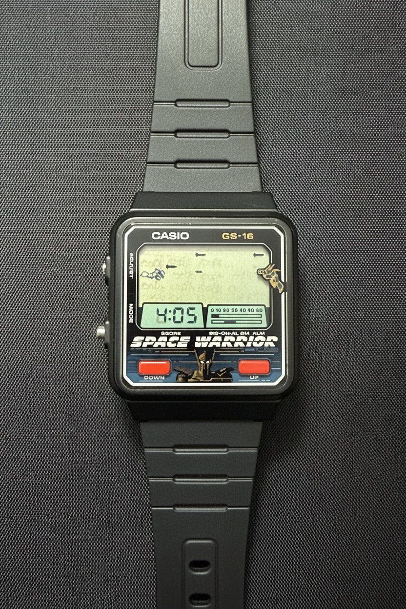 Casio GS-16 Space Warrior rare game watch Japan 1987