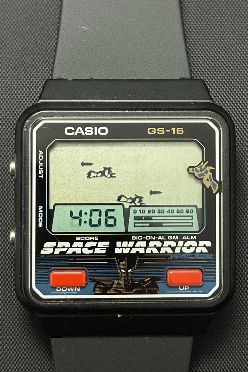 Casio GS-16 Space Warrior rare game watch Japan 1987
