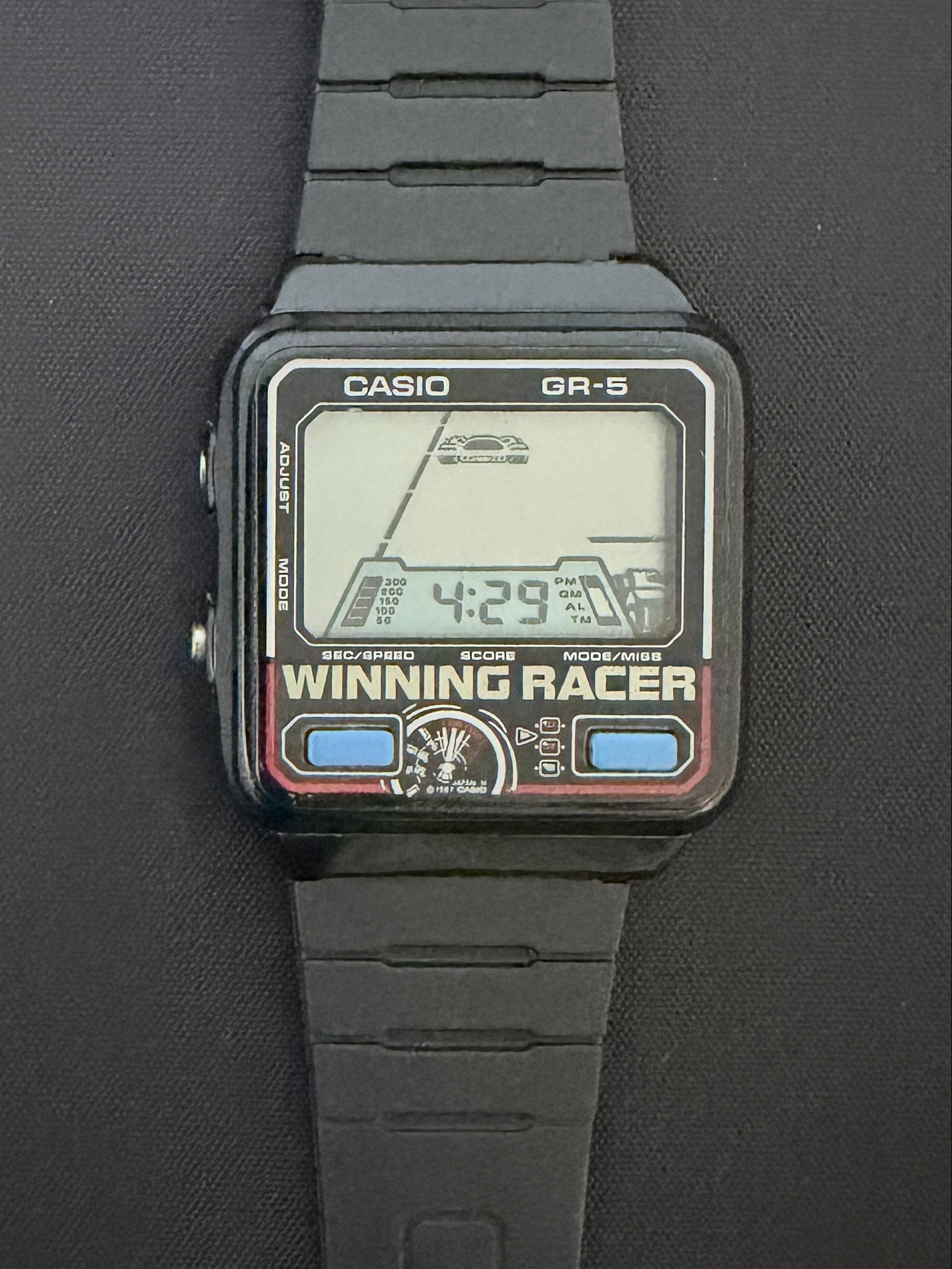 Casio Game Watch GR-5 "Winning Racer" very rare! Japan 1987