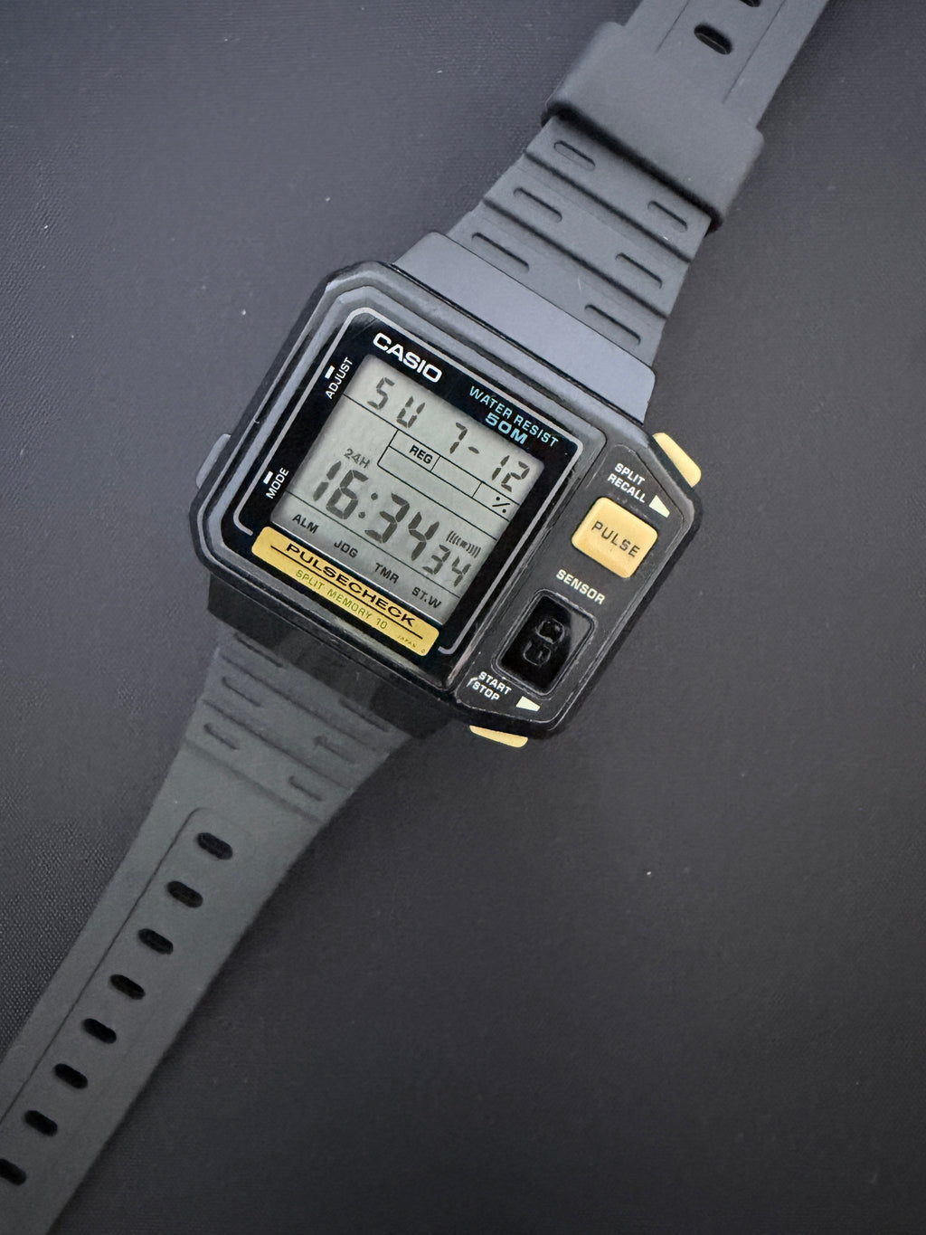 Casio JP-100W "Pulse Check" watch Japan 1987