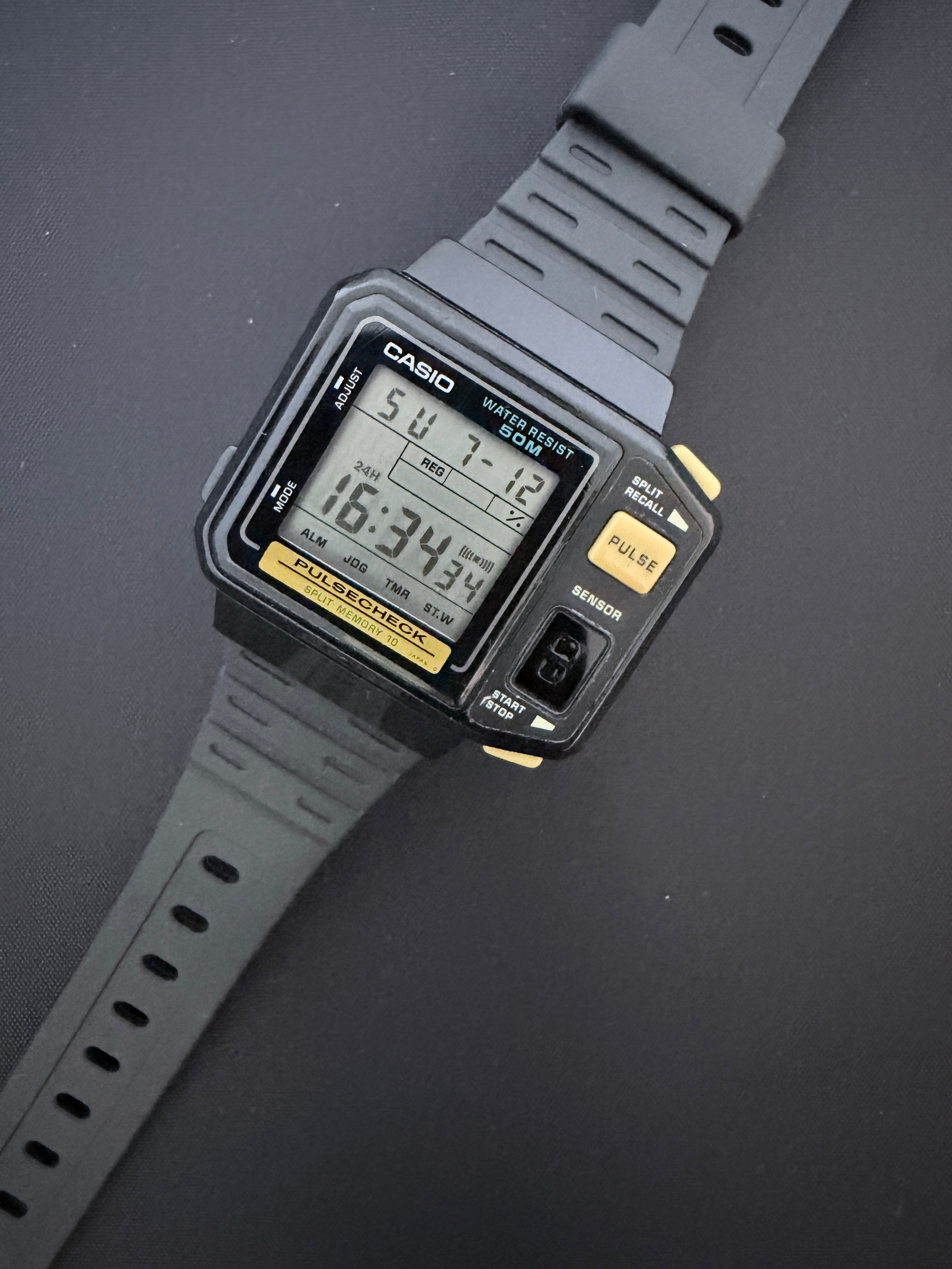 Casio JP-100W "Pulse Check" watch Japan 1987