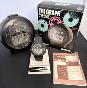 Casio TRI GRAPH Watch and Clock TGW-10 and TGQ-200 Bundle Set