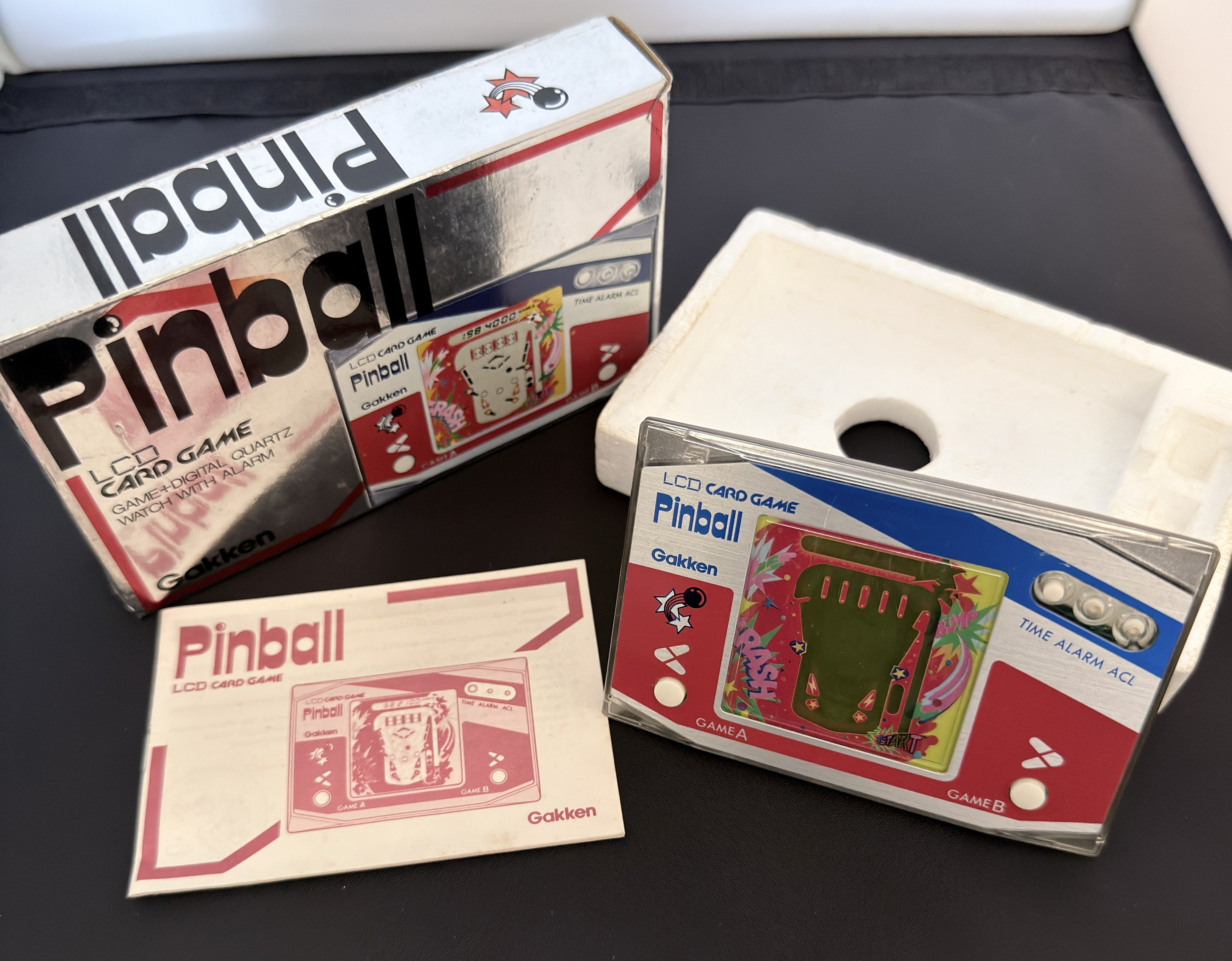 Gakken Pinball LCD card game released in the early 1980's Japan