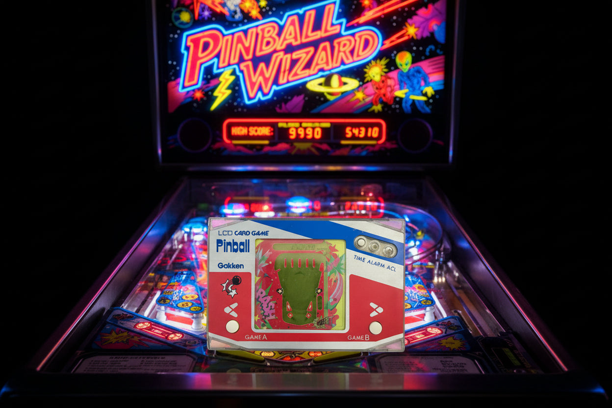 Gakken Pinball LCD card game released in the early 1980's Japan