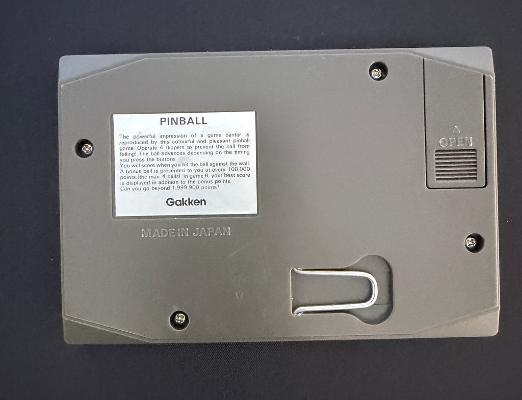 Gakken Pinball LCD card game released in the early 1980's Japan