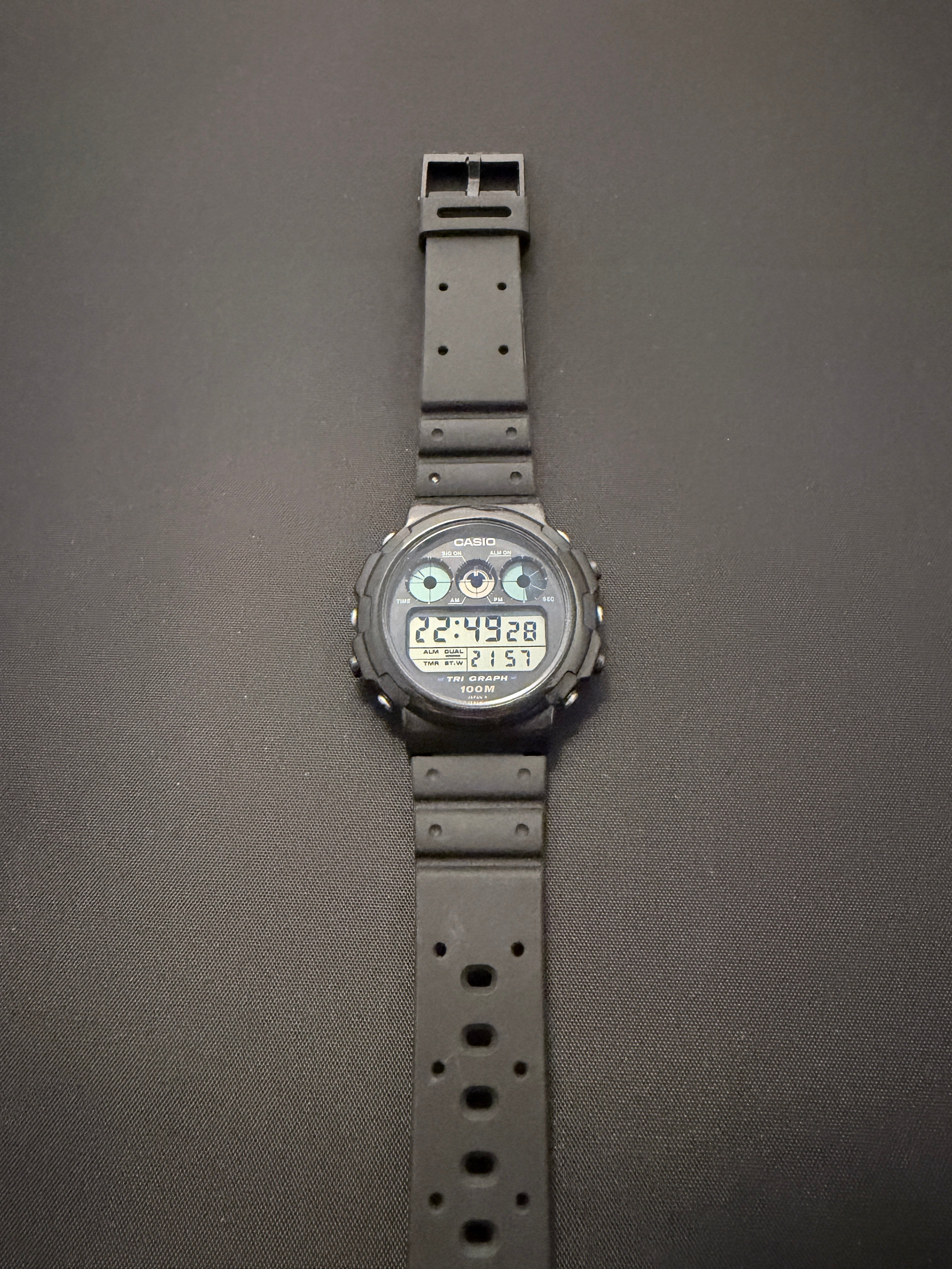 Casio TGW-10 Tri-Graph watch from 1988 Japan
