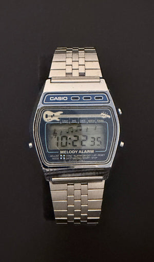 Casio M-321 highly collectible Blue "Melody Alarm" watch from 1980