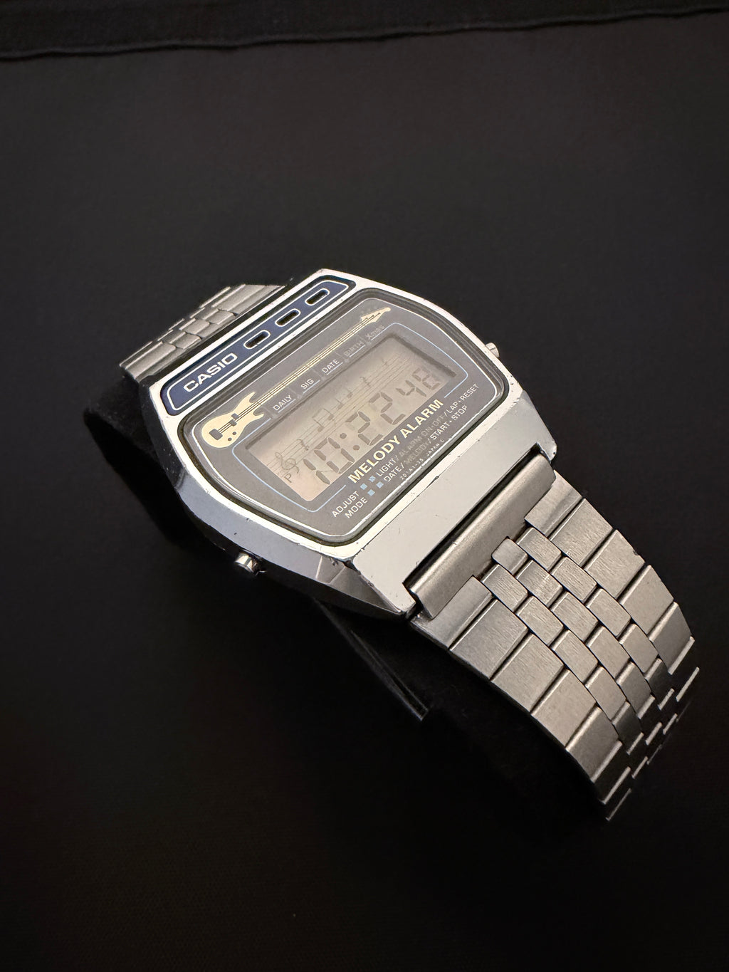 Casio M-321 highly collectible Blue "Melody Alarm" watch from 1980