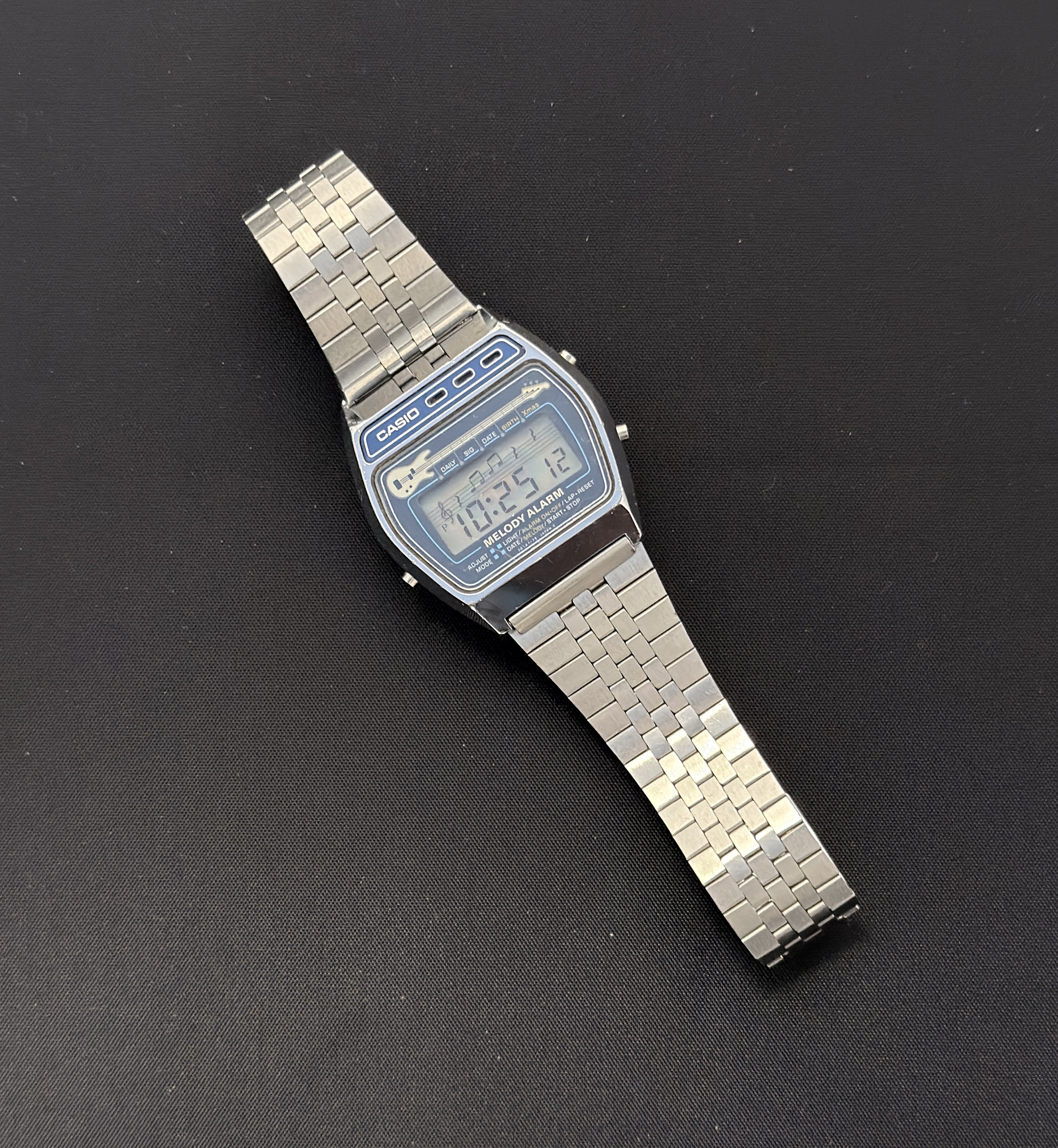 Casio M-321 highly collectible Blue "Melody Alarm" watch from 1980