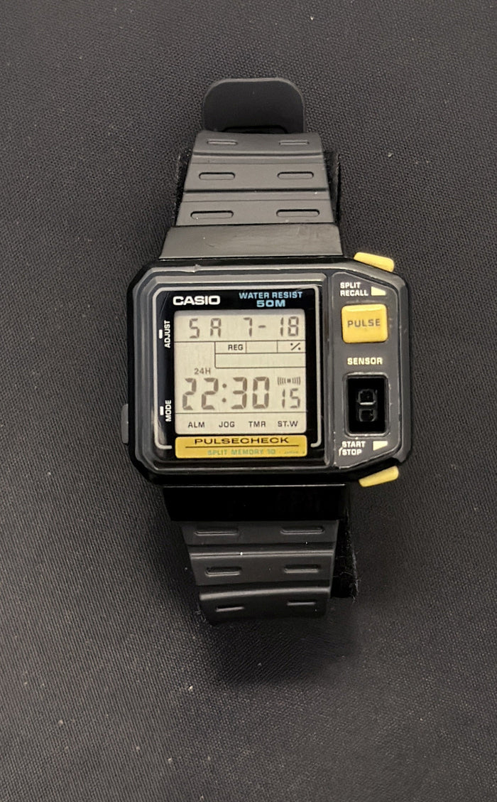 Casio JP-100W "Pulse Check" watch Japan 1987