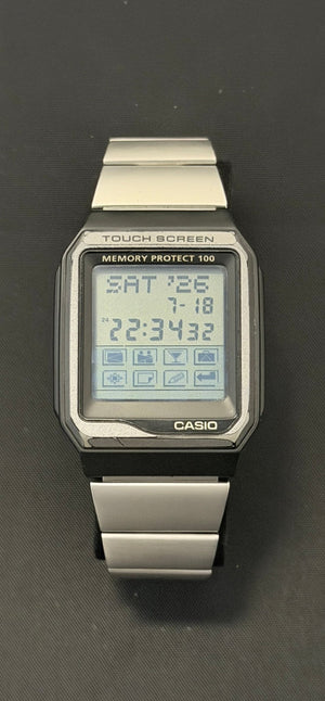 Casio VDB-200 digital touchscreen "Data Bank" watch from 1996 Japan