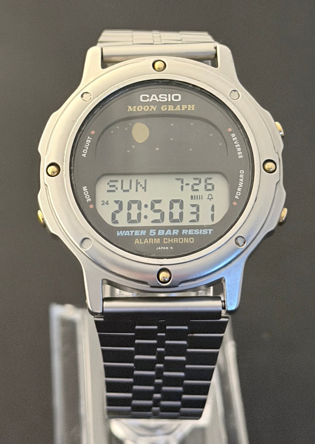Casio GMW-61 "space-themed" astronomy "Moon Graph" Watch Japan 1985 - VINDIGI