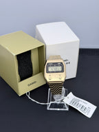 CASIO Gold (A1100G) all-metal digital watch from the Vintage collection. - VINDIGI